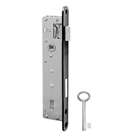 Zamek drzwiowy wąski 90/22  klucz/zapadka